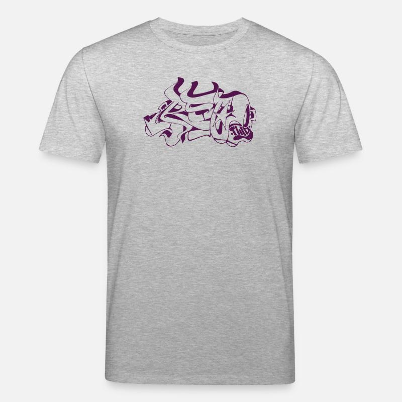 Abstraktes Graffiti-Design - Stanley/Stella Unisex Bio-T-Shirt CREATOR  - Grau meliert