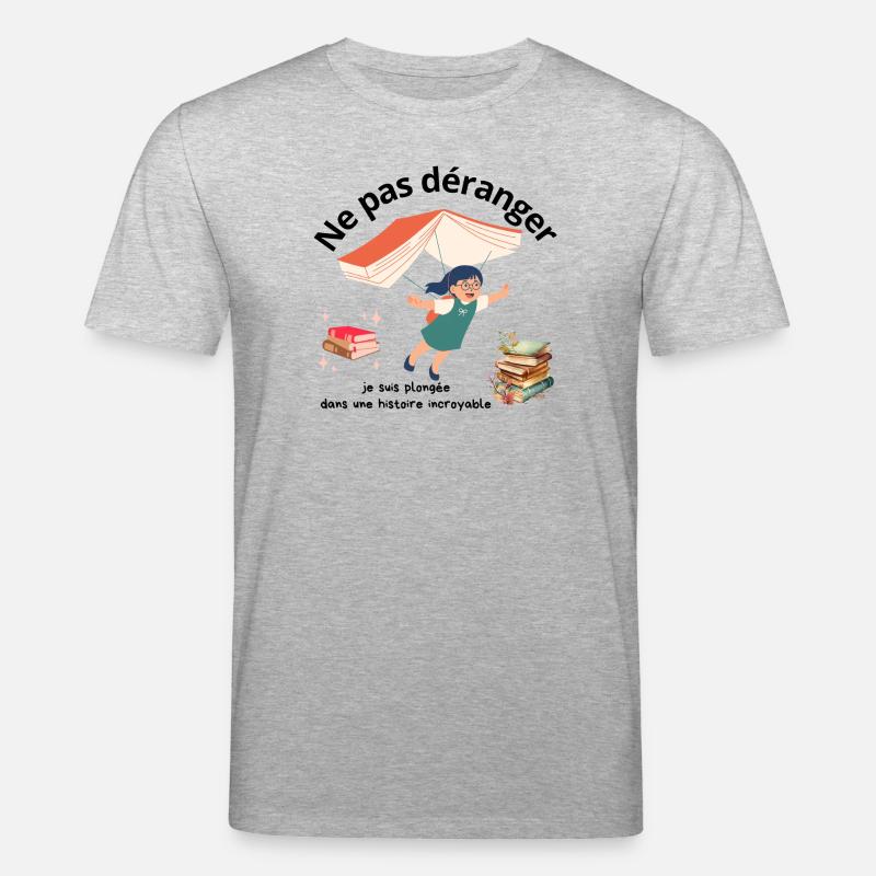 Ne pas déranger lecture - T-shirt bio CREATOR Stanley/Stella Unisexe - gris chiné