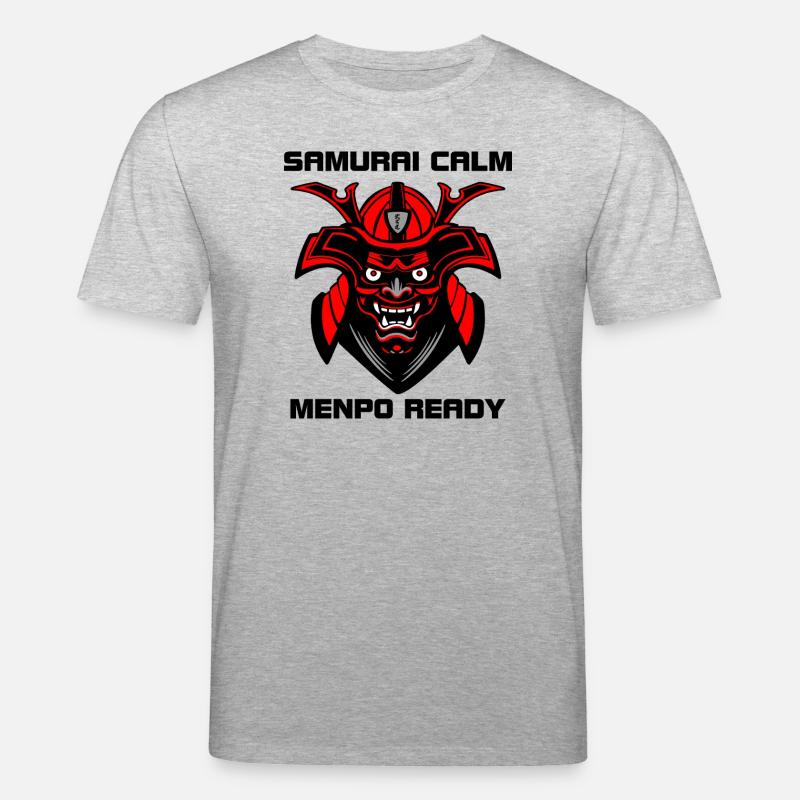 Calme comme un samouraï – Menpo Ready - T-shirt bio CREATOR Stanley/Stella Unisexe - gris chiné