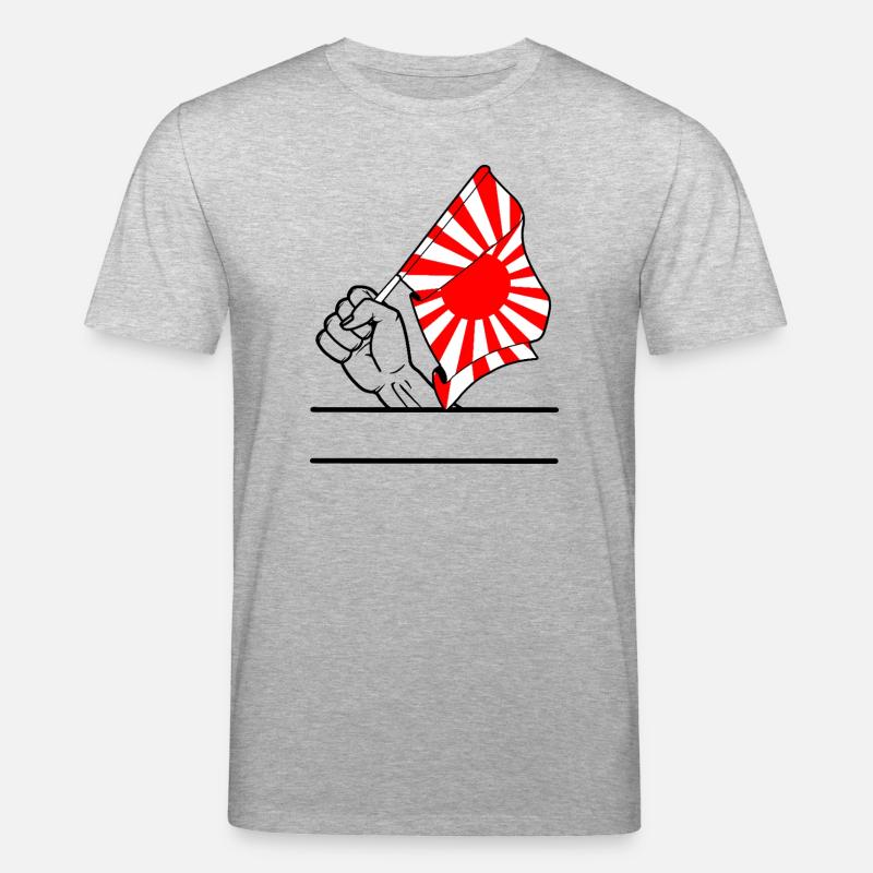 Faust mit aufgehender Sonne Flagge 2 - Stanley/Stella Unisex Bio-T-Shirt CREATOR  - Grau meliert