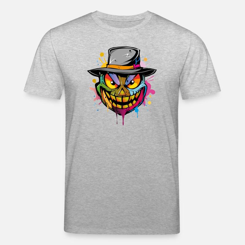 Halloween Face - Stanley/Stella Unisex Bio-T-Shirt CREATOR  - Grau meliert