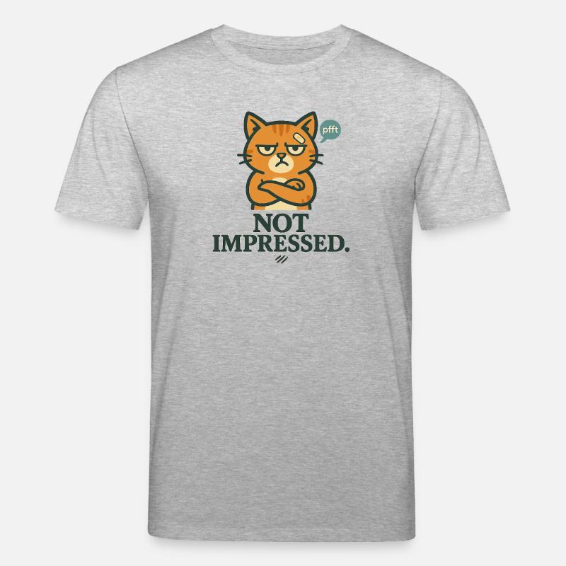 Pas impressionné - Chat - T-shirt bio CREATOR Stanley/Stella Unisexe - gris chiné
