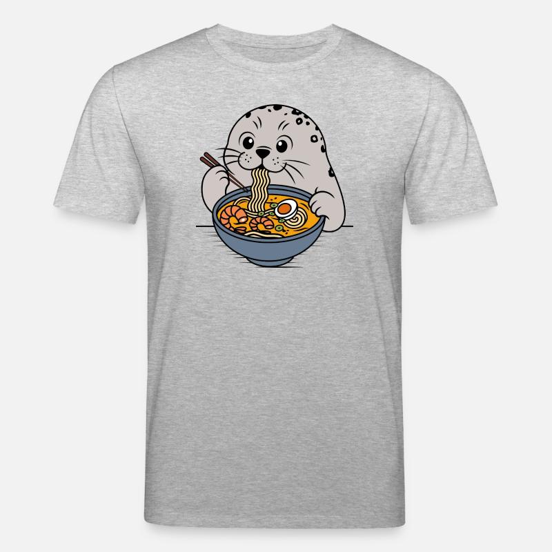 Ramen-Robbe - Stanley/Stella Unisex Bio-T-Shirt CREATOR  - Grau meliert