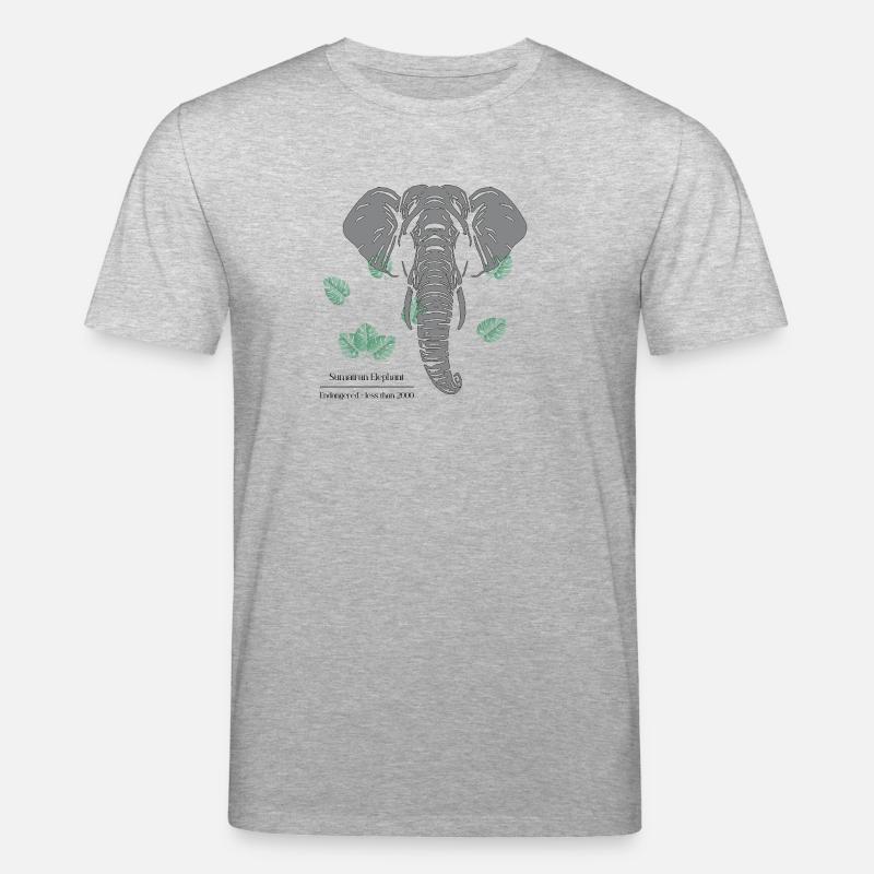 Sumatran_Elephant_-_grey - Stanley/Stella Unisex Bio-T-Shirt CREATOR  - Grau meliert