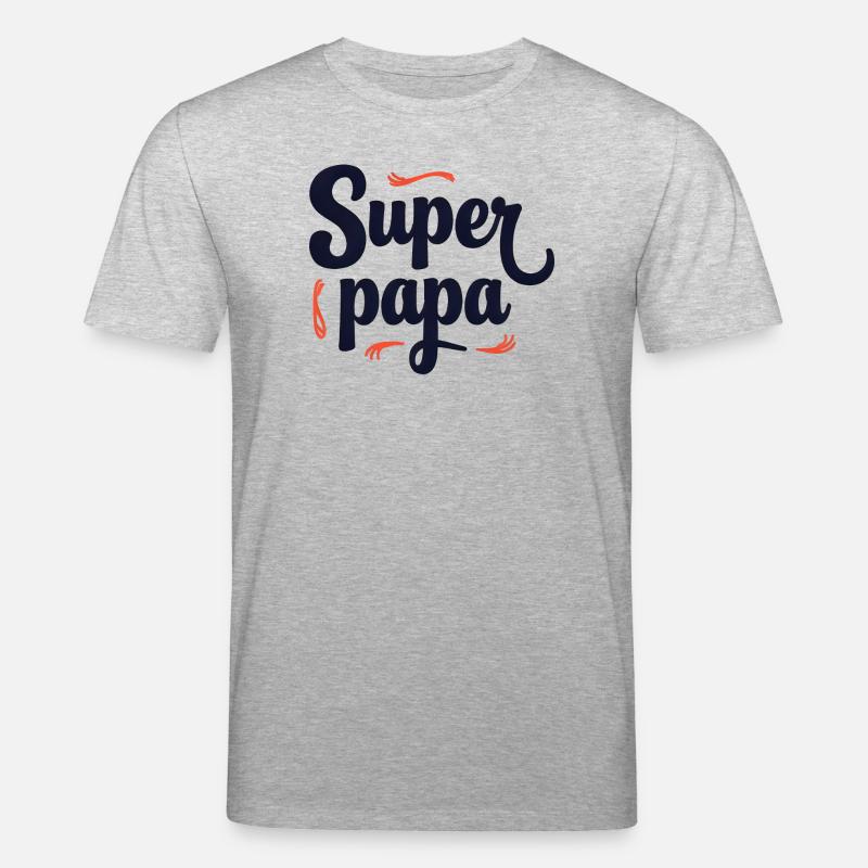 Super papa script couture - T-shirt bio CREATOR Stanley/Stella Unisexe - gris chiné