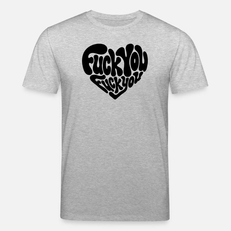 Fick dich, Herz – Sarkastisch - Stanley/Stella Unisex Bio-T-Shirt CREATOR  - Grau meliert