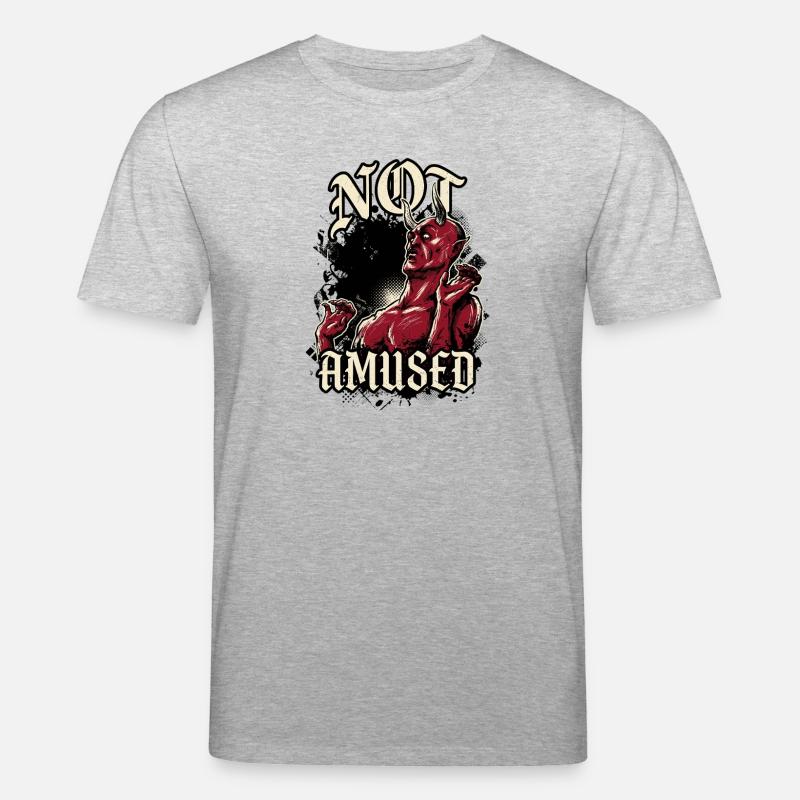 Diable Rouge Pas Amusé Drôle - T-shirt bio CREATOR Stanley/Stella Unisexe - gris chiné