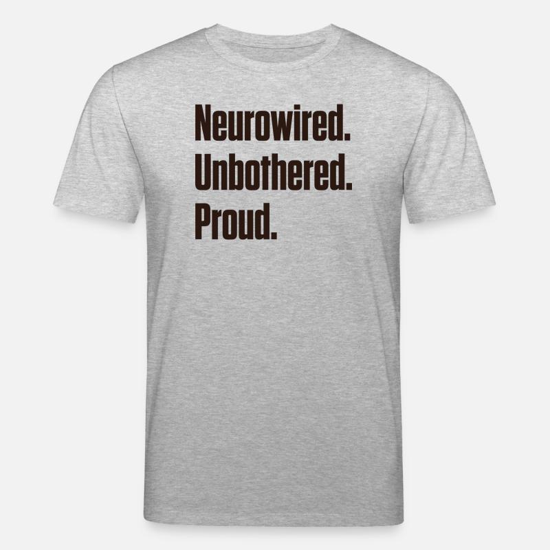 Fierté neurocâblée et indifférente ND - T-shirt bio CREATOR Stanley/Stella Unisexe - gris chiné