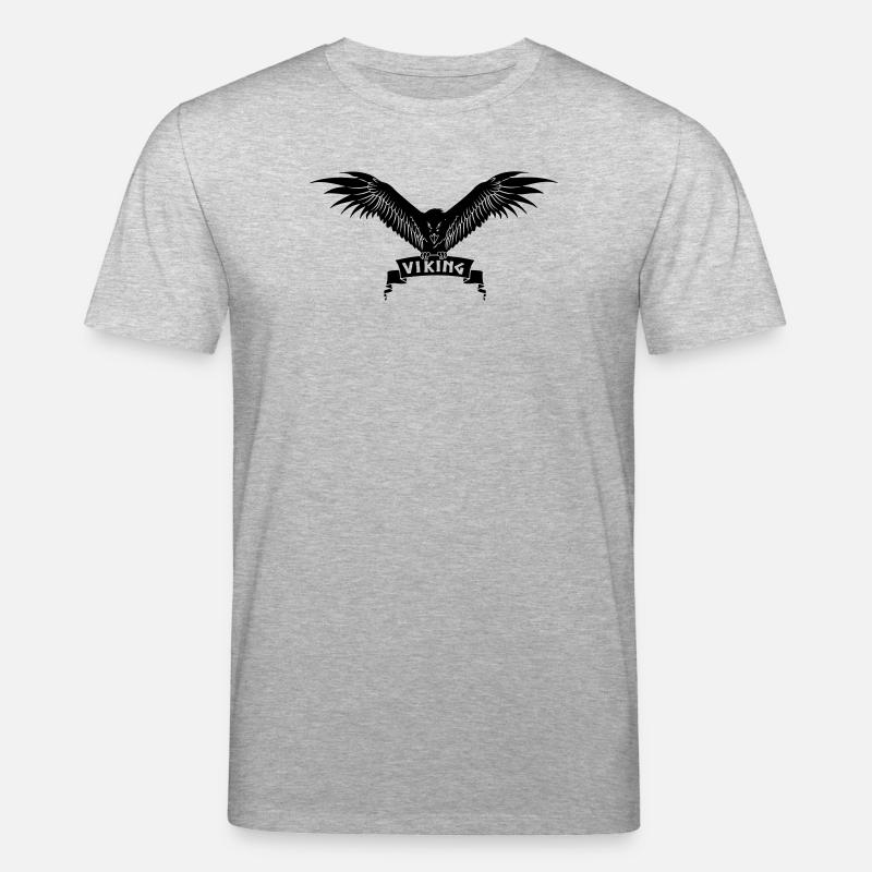 Wikingerkrähe - Stanley/Stella Unisex Bio-T-Shirt CREATOR  - Grau meliert