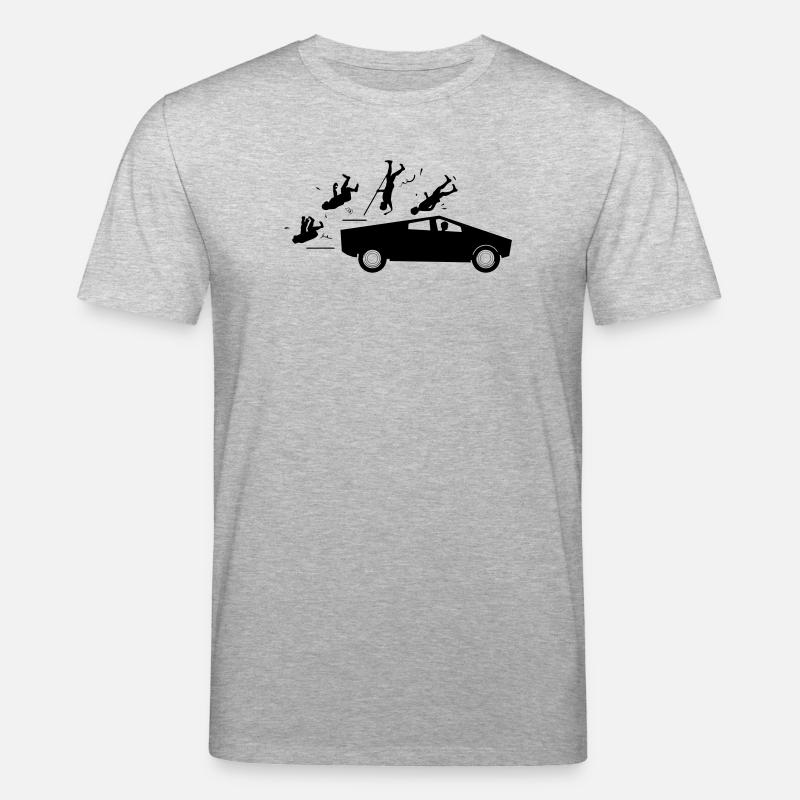 Evolution Unfall Tesla Cybertruck von Musk - Stanley/Stella Unisex Bio-T-Shirt CREATOR  - Grau meliert