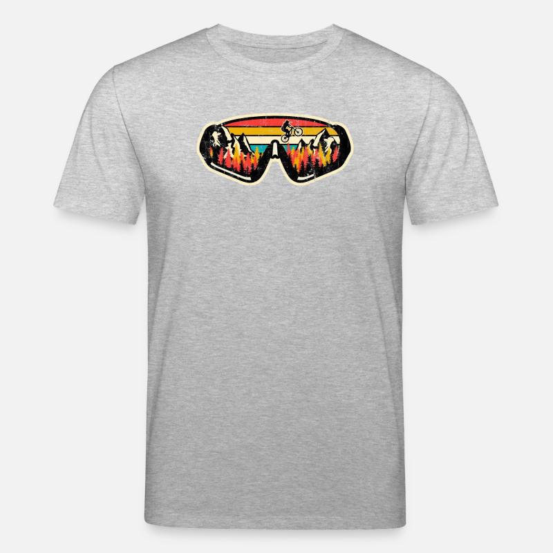 Retro MTB Sunset Schwimmbrille - Stanley/Stella Unisex Bio-T-Shirt CREATOR  - Grau meliert