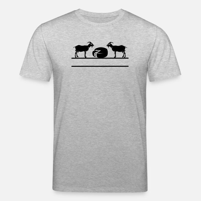 Monogramme de fromage de chèvre. - T-shirt bio CREATOR Stanley/Stella Unisexe - gris chiné