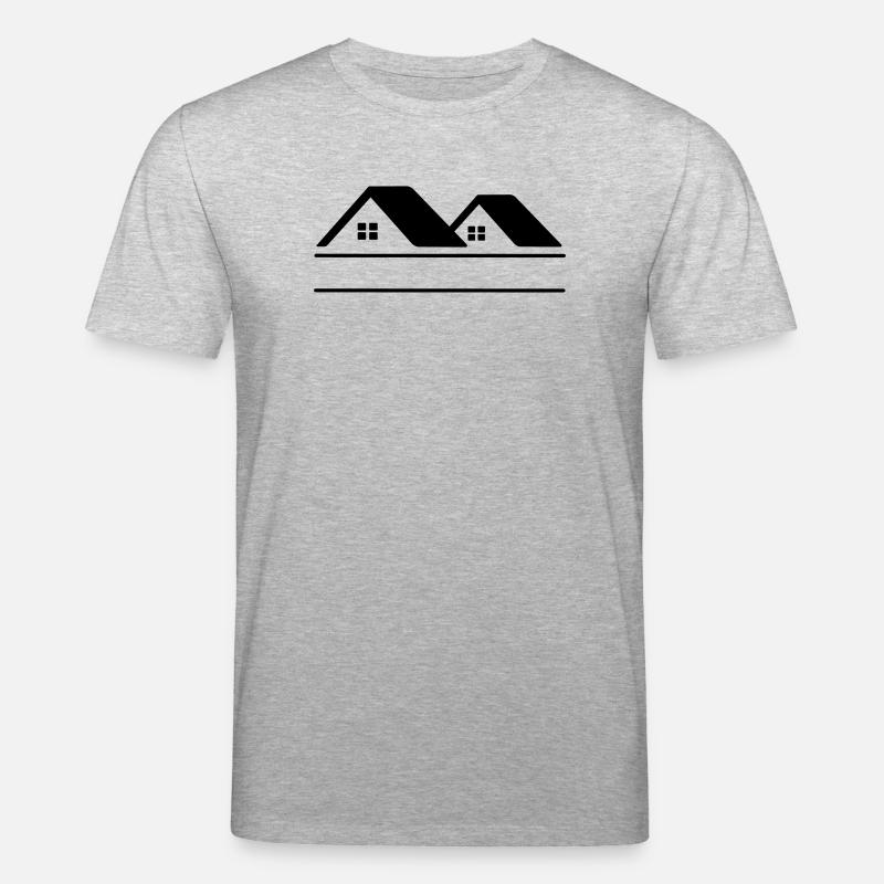 Bannière de texte Maisons - T-shirt bio CREATOR Stanley/Stella Unisexe - gris chiné