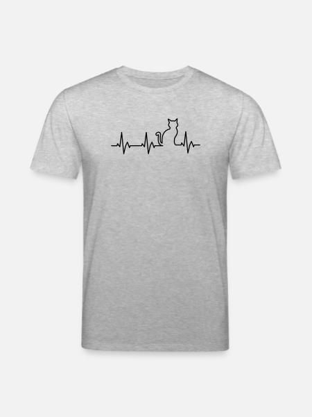 Katzen-Rettungsleine - Stanley/Stella Unisex Bio-T-Shirt CREATOR - Grau meliert