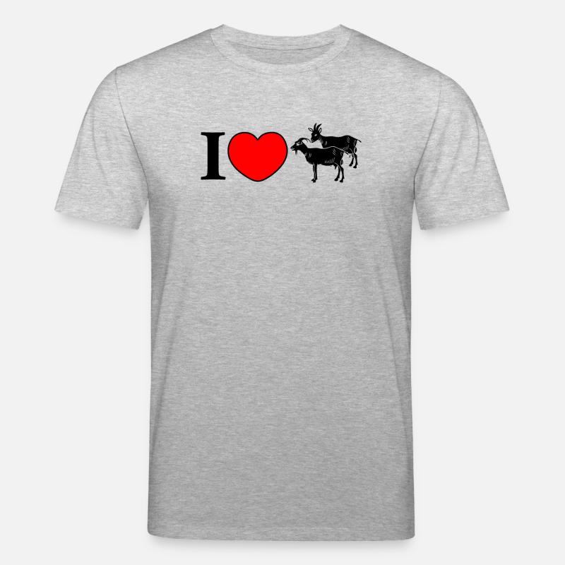 Ziegen lieben - Stanley/Stella Unisex Bio-T-Shirt CREATOR - Grau meliert