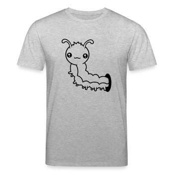 hole wall small baby child worm crawling snail cra - Stanley/Stella CREATOR Unisex Organic T-Shirt - heather grey - Front - Alina (178cm) & Michal (187cm)