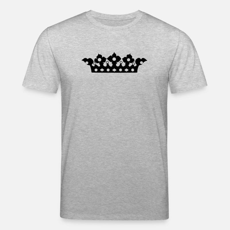 Goldene Krone mit Perlenschirm - Stanley/Stella Unisex Bio-T-Shirt CREATOR  - Grau meliert
