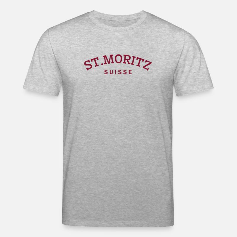 St. Moritz - Suisse - Schweiz - Swiss - Stanley/Stella Unisex Bio-T-Shirt CREATOR  - Grau meliert