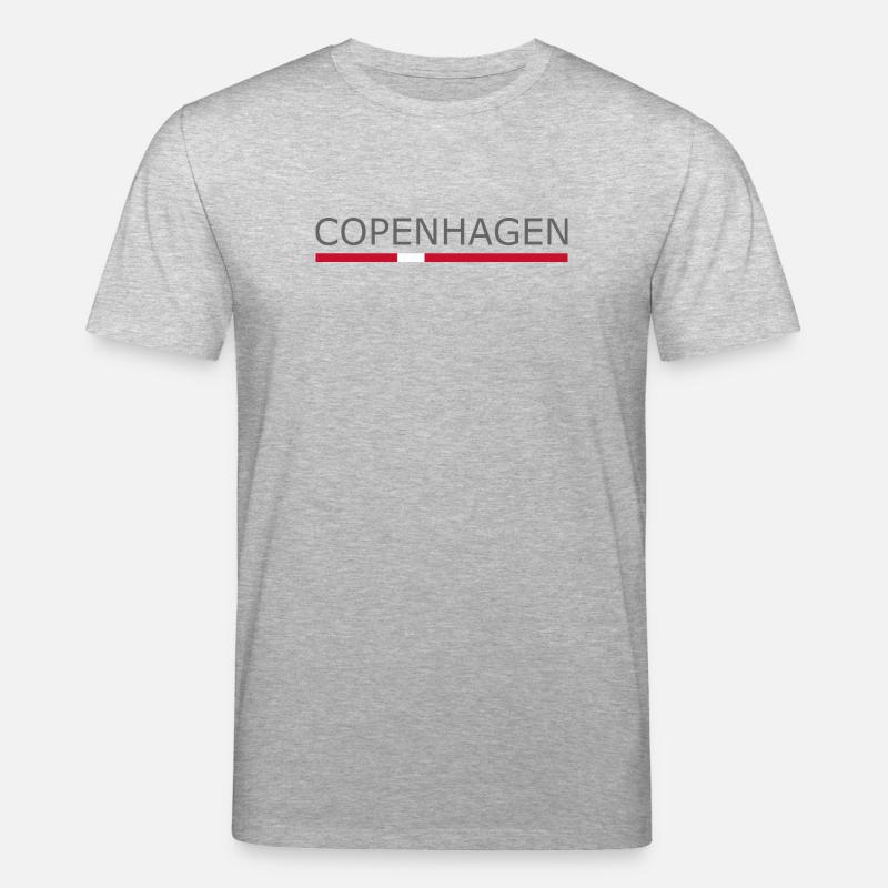 Copenhague - Kopenhague - Drapeau du Danemark - Dänemark - T-shirt bio CREATOR Stanley/Stella Unisexe - gris chiné