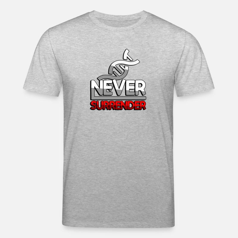 NEVER SURRENDER (Rouge) + ADN - Jeux - T-shirt bio CREATOR Stanley/Stella Unisexe - gris chiné