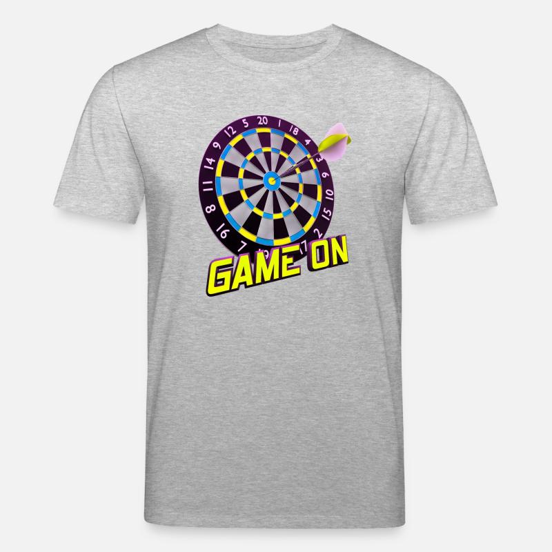 Jeu de fléchettes activé - Jaune - T-shirt bio CREATOR Stanley/Stella Unisexe - gris chiné