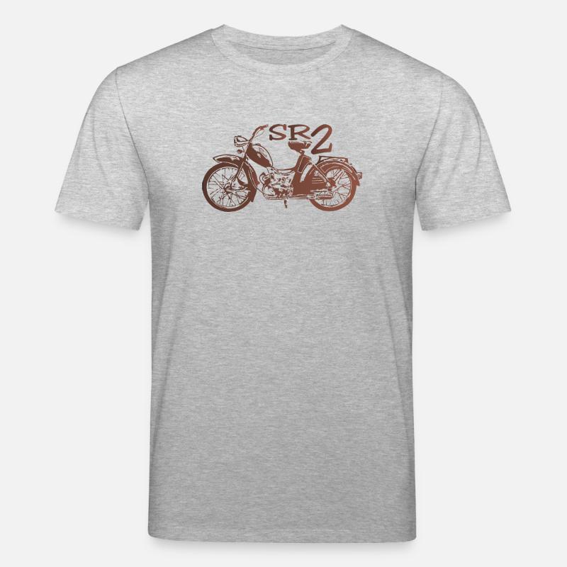 Simson SR2 rubinrot - Stanley/Stella Unisex Bio-T-Shirt CREATOR  - Grau meliert