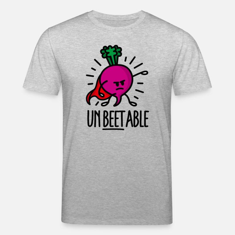 Unbeetable / unbeatable beetroot beet light - Stanley/Stella CREATOR Unisex Organic T-Shirt - heather grey