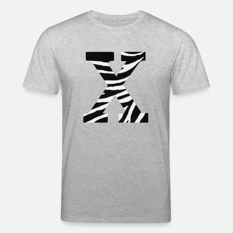 Buchstabe x Zebra - Stanley/Stella Unisex Bio-T-Shirt CREATOR  - Grau meliert