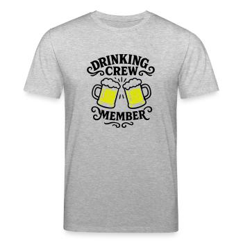 Drinking Crew Bier - Stanley/Stella Unisex Bio-T-Shirt CREATOR  - Grau meliert - Vorne - Alina (178cm) & Michal (187cm)
