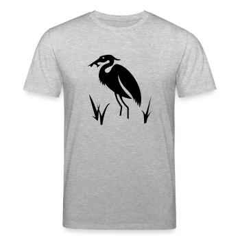Reiher - Stanley/Stella Unisex Bio-T-Shirt CREATOR  - Grau meliert - Vorne - Alina (178cm) & Michal (187cm)