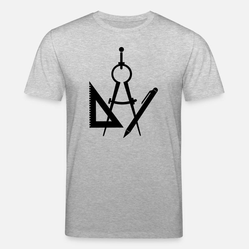 Logo de passeur d’architecte d’outils - T-shirt bio CREATOR Stanley/Stella Unisexe - gris chiné