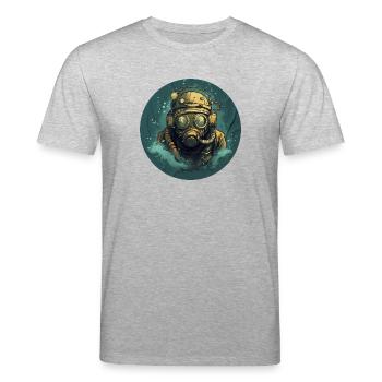 Diver - Stanley/Stella CREATOR Unisex Organic T-Shirt - heather grey - Front - Alina (178cm) & Michal (187cm)