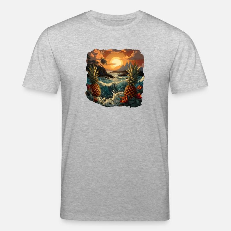 Ananas - Stanley/Stella Unisex Bio-T-Shirt CREATOR  - Grau meliert