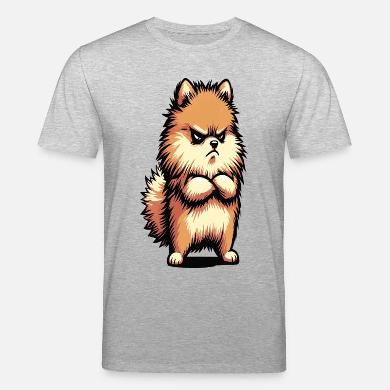 Zwergspitz Zwergspitze Zwerspitzhalter Spitz - Stanley/Stella Unisex Bio-T-Shirt CREATOR  - Grau meliert