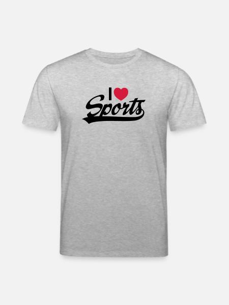 I Love Sports - Stanley/Stella CREATOR Unisex Organic T-Shirt - heather grey