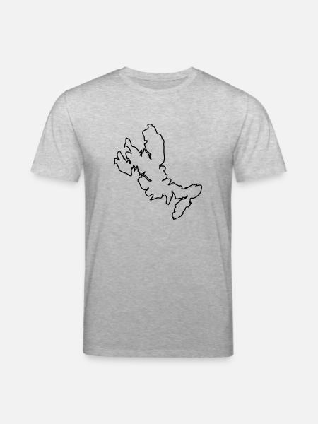 Isle of Skye Map outline - Stanley/Stella CREATOR Unisex Organic T-Shirt - heather grey