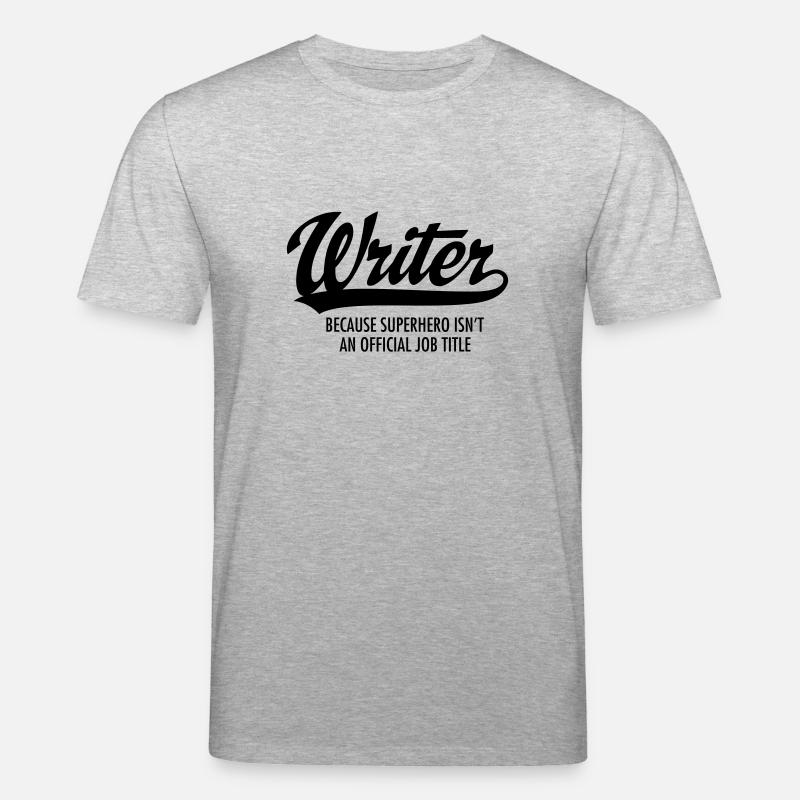 Writer - Superhero - Stanley/Stella Unisex Bio-T-Shirt CREATOR  - Grau meliert