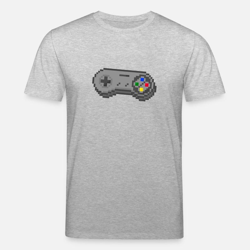 3D Snes Controller - Stanley/Stella Unisex Bio-T-Shirt CREATOR  - Grau meliert