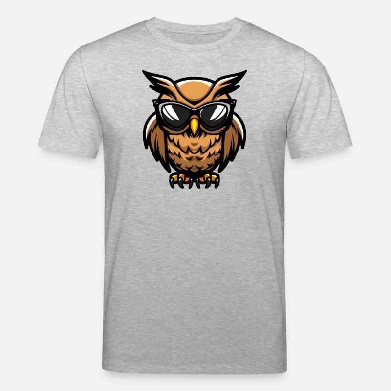 Eule Cool Comic - Stanley/Stella Unisex Bio-T-Shirt CREATOR  - Grau meliert