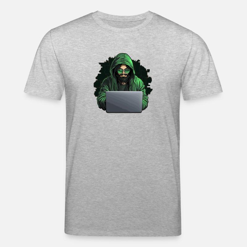 Ethical Hacker - Illustration - Stanley/Stella Unisex Bio-T-Shirt CREATOR  - Grau meliert