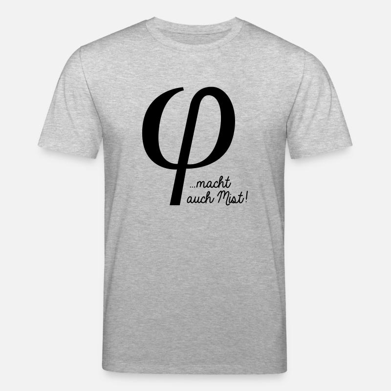 klein phi macht auch Mist - Stanley/Stella Unisex Bio-T-Shirt CREATOR  - Grau meliert