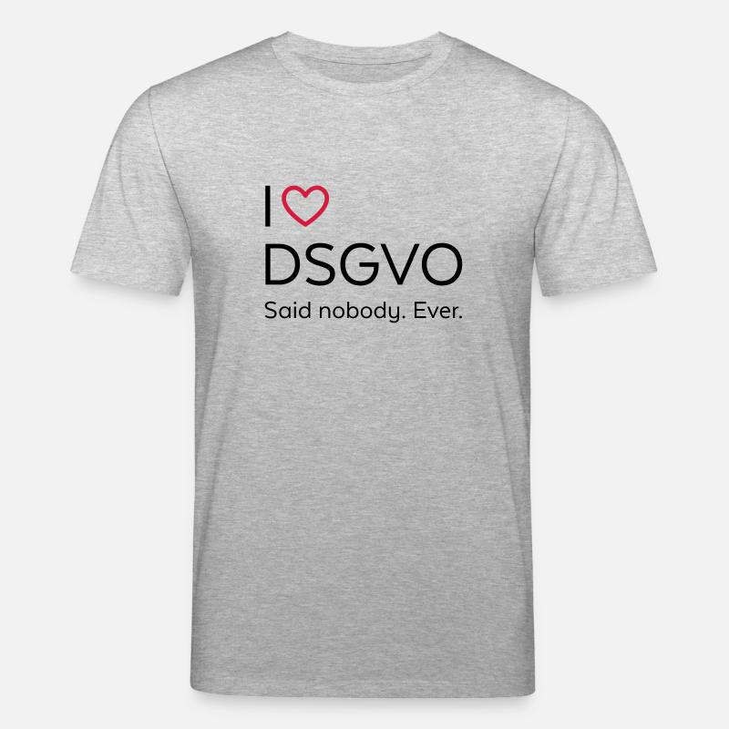J'aime DSGVO (noir) - T-shirt bio CREATOR Stanley/Stella Unisexe - gris chiné
