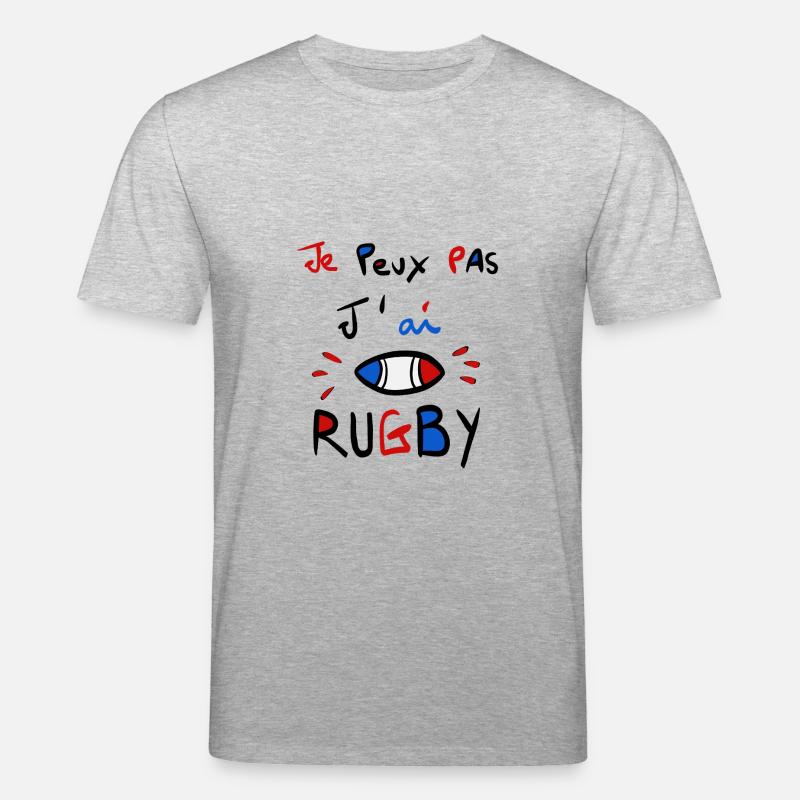je peux pas j'ai rugby - T-shirt bio CREATOR Stanley/Stella Unisexe - gris chiné