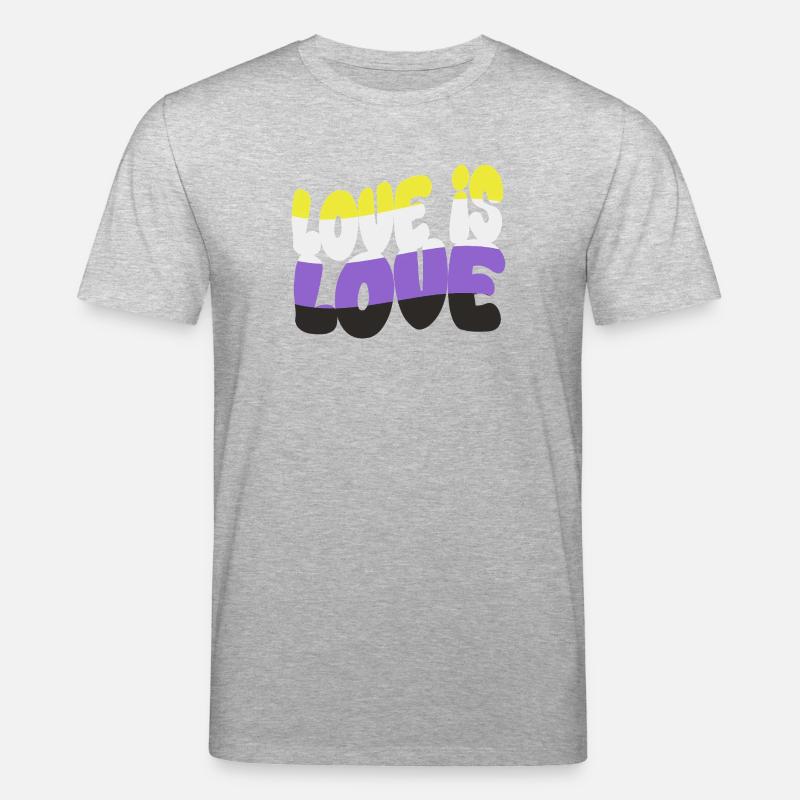 Love is Love – Nonbinary & Proud - Stanley/Stella Unisex Bio-T-Shirt CREATOR  - Grau meliert