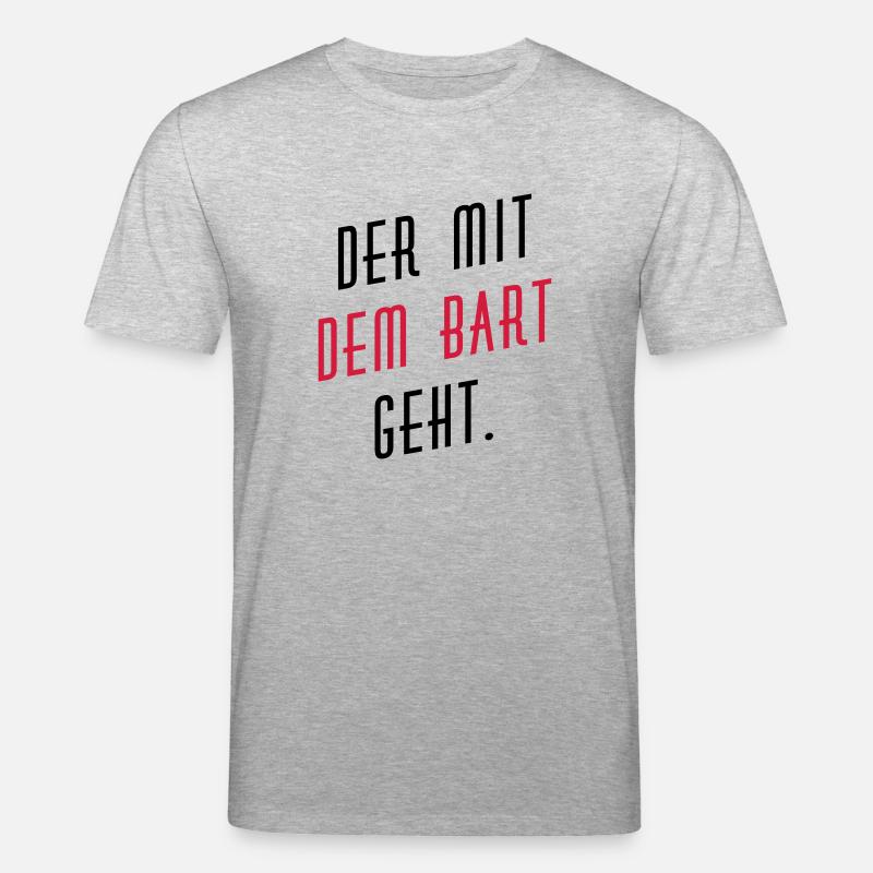 Der mit dem Bart geht. - Stanley/Stella Unisex Bio-T-Shirt CREATOR  - Grau meliert