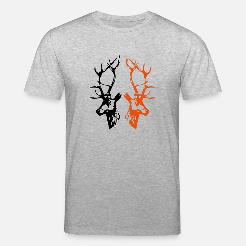 hirsche - Stanley/Stella Unisex Bio-T-Shirt CREATOR  - Grau meliert