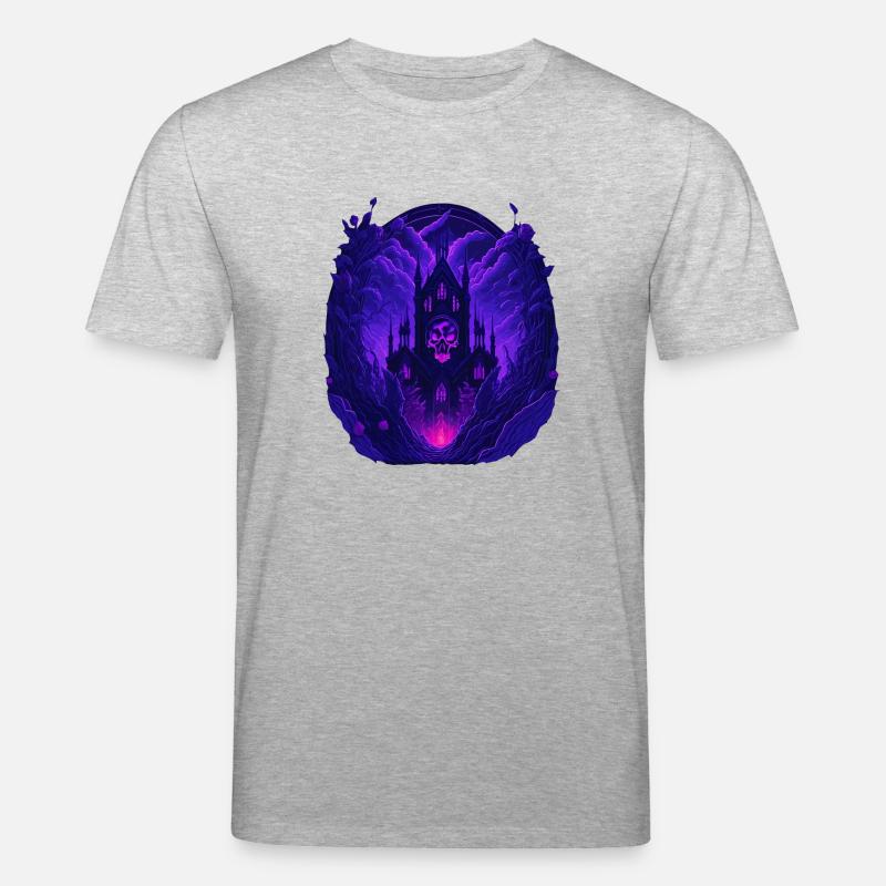 neon gothic architecture gothic castle - Stanley/Stella CREATOR Unisex Organic T-Shirt - heather grey