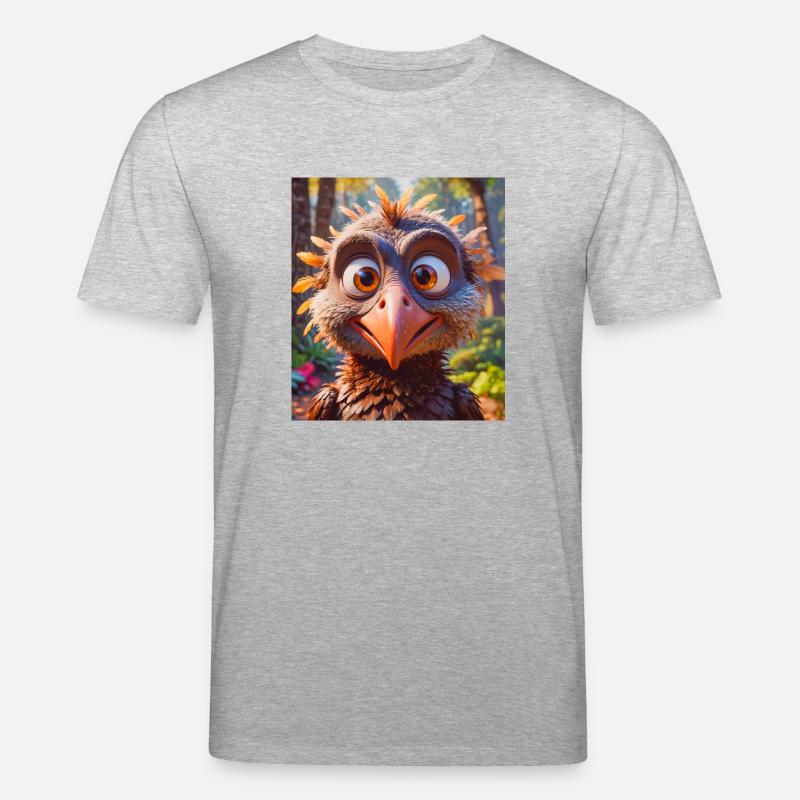 animaux africains super mignons – Vautour - T-shirt bio CREATOR Stanley/Stella Unisexe - gris chiné