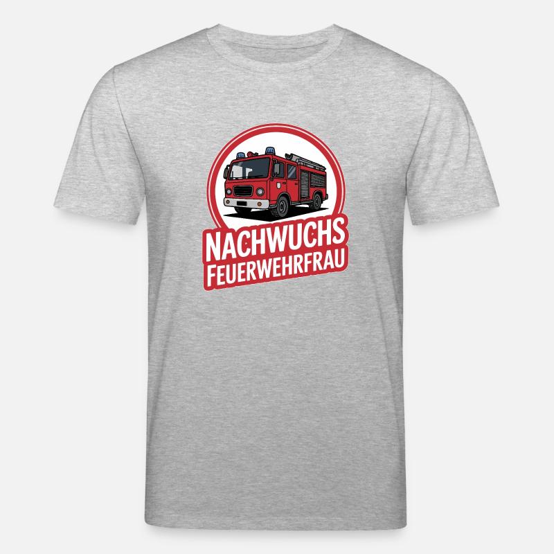 Nachwuchs Feuerwehrfrau – Geschenkidee - Stanley/Stella Unisex Bio-T-Shirt CREATOR  - Grau meliert