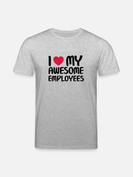 I Heart My Awesome Employees - Stanley/Stella CREATOR Unisex Organic T-Shirt - heather grey